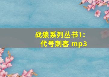 战狼系列丛书1:代号刺客 mp3